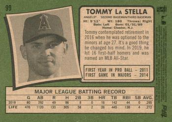 2020 Topps Heritage #99 Tommy La Stella Back