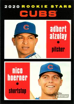 2020 Topps Heritage #121 Cubs 2020 Rookie Stars (Adbert Alzolay / Nico Hoerner) Front