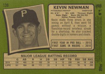 2020 Topps Heritage #139 Kevin Newman Back