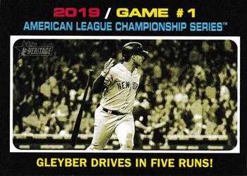 2020 Topps Heritage #195 2019 Game #1 American League Championship Series: Gleyber Drives In Five Runs! Front