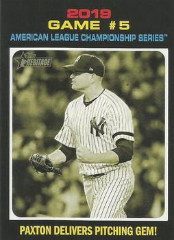 2020 Topps Heritage #199 2019 Game #5 American League Championship Series: Paxton Delivers Pitching Gem! Front