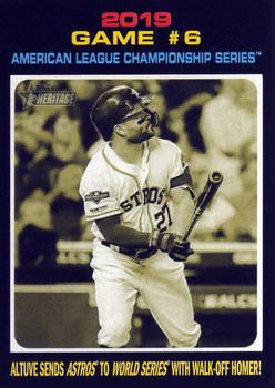 2020 Topps Heritage #200 2019 Game #6 American League Championship Series: Altuve Sends Astros to World Series With Walk-Off Homer! Front