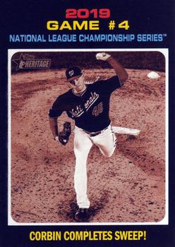 2020 Topps Heritage #205 2019 Game #4 National League Championship Series: Corbin Completes Sweep! Front