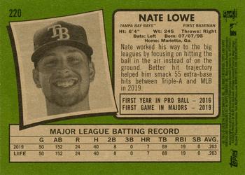 2020 Topps Heritage #220 Nate Lowe Back