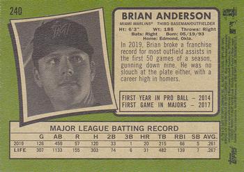 2020 Topps Heritage #240 Brian Anderson Back