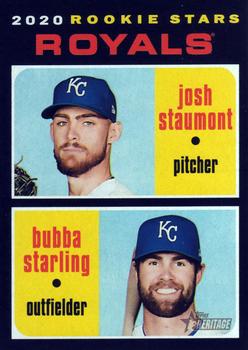 2020 Topps Heritage #247 Royals 2020 Rookie Stars (Josh Staumont / Bubba Starling) Front