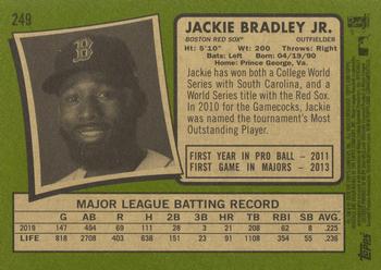 2020 Topps Heritage #249 Jackie Bradley Jr. Back