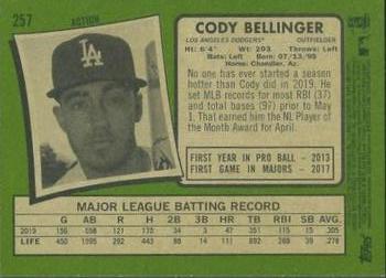 2020 Topps Heritage #257 Cody Bellinger Back