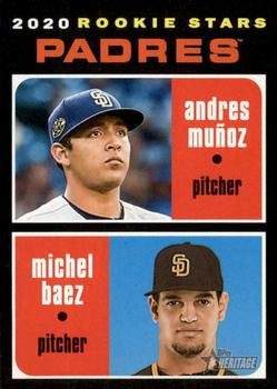 2020 Topps Heritage #262 Padres 2020 Rookie Stars (Andres Muñoz / Michel Baez) Front