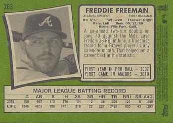2020 Topps Heritage #263 Freddie Freeman Back