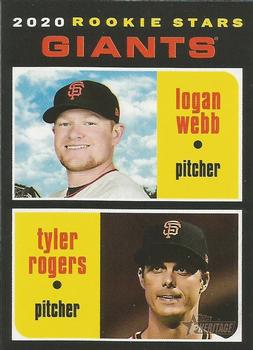 2020 Topps Heritage #276 Giants 2020 Rookie Stars (Logan Webb / Tyler Rogers) Front