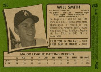 2020 Topps Heritage #285 Will Smith Back