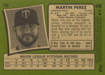 2020 Topps Heritage #309 Martin Perez Back