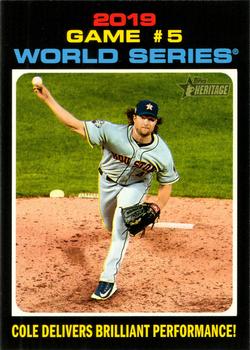 2020 Topps Heritage #331 2019 Game #5 World Series: Cole Delivers Brilliant Performance! Front