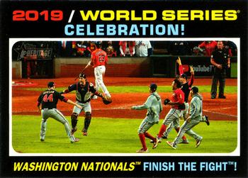 2020 Topps Heritage #334 2019 World Series: Celebration! Washington Nationals Finish the Fight! Front