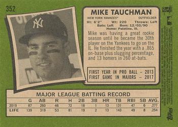 2020 Topps Heritage #352 Mike Tauchman Back