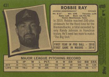 2020 Topps Heritage #431 Robbie Ray Back
