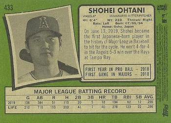2020 Topps Heritage #433 Shohei Ohtani Back
