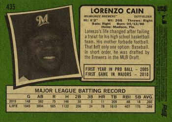 2020 Topps Heritage #435 Lorenzo Cain Back