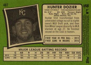 2020 Topps Heritage #487 Hunter Dozier Back