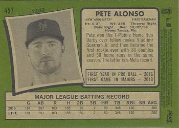 2020 Topps Heritage #457 Pete Alonso Back