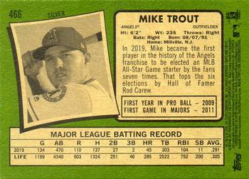 2020 Topps Heritage #466 Mike Trout Back