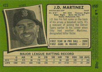 2020 Topps Heritage #423 J.D. Martinez Back