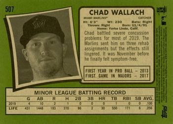 2020 Topps Heritage #507 Chad Wallach Back