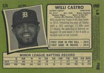2020 Topps Heritage #526 Willi Castro Back