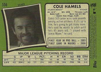 2020 Topps Heritage #556 Cole Hamels Back