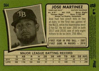 2020 Topps Heritage #564 Jose Martinez Back
