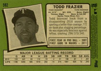2020 Topps Heritage #592 Todd Frazier Back