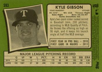 2020 Topps Heritage #593 Kyle Gibson Back
