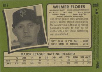 2020 Topps Heritage #617 Wilmer Flores Back