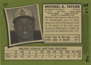2020 Topps Heritage #621 Michael Taylor Back