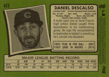 2020 Topps Heritage #623 Daniel Descalso Back