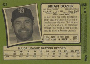 2020 Topps Heritage #635 Brian Dozier Back