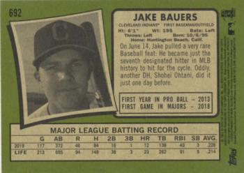 2020 Topps Heritage #692 Jake Bauers Back