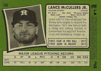 2020 Topps Heritage #706 Lance McCullers Jr. Back