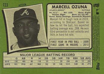 2020 Topps Heritage #723 Marcell Ozuna Back