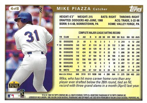 1999 Topps - Jumbo Series Two #4 Mike Piazza Back