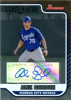 2006 Bowman Draft Picks & Prospects - Signs of the Future #SOF-AG Alex Gordon Front