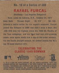 2006 Bowman Heritage - Mini #10 Rafael Furcal Back
