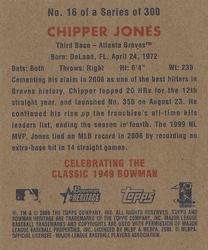 2006 Bowman Heritage - Mini #16 Chipper Jones Back