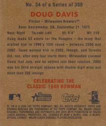 2006 Bowman Heritage - Mini #34 Doug Davis Back
