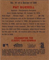 2006 Bowman Heritage - Mini #41 Pat Burrell Back
