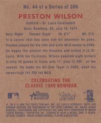 2006 Bowman Heritage - Mini #44 Preston Wilson Back