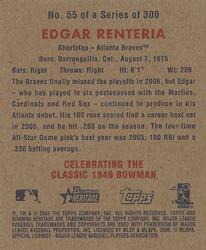 2006 Bowman Heritage - Mini #55 Edgar Renteria Back