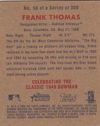 2006 Bowman Heritage - Mini #56 Frank Thomas Back