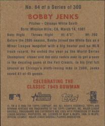 2006 Bowman Heritage - Mini #64 Bobby Jenks Back